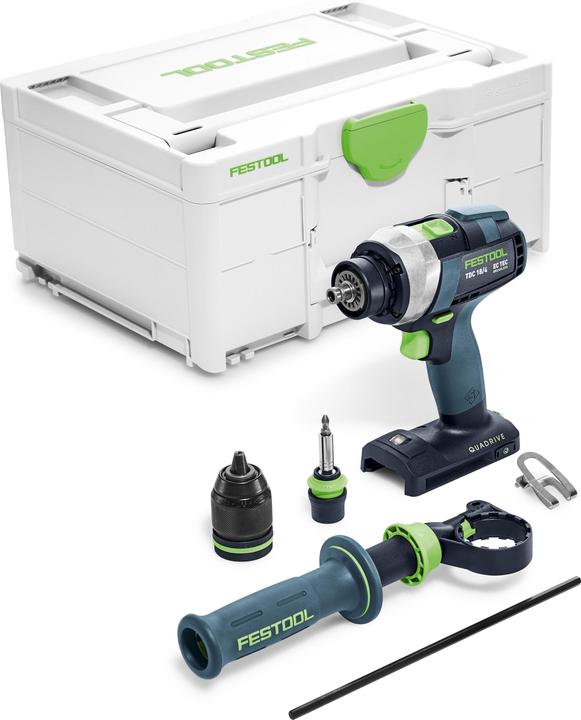 Actual product image Festool Cordless drill driver QUADRIVE TDC 18/4 I-Basic (Rechargeable battery operated)