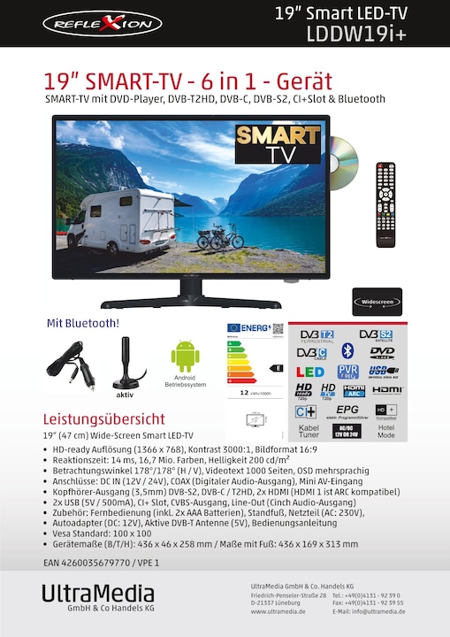 Actual product image Reflexion LDDW19I+ (19", LDDWi+, LCD, Full HD)