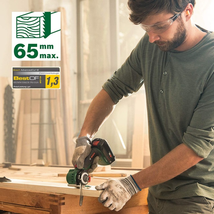 Image du produit Bosch Home & Garden AdvancedCut 18 (avec batterie) (Tronçonneuse à batterie)