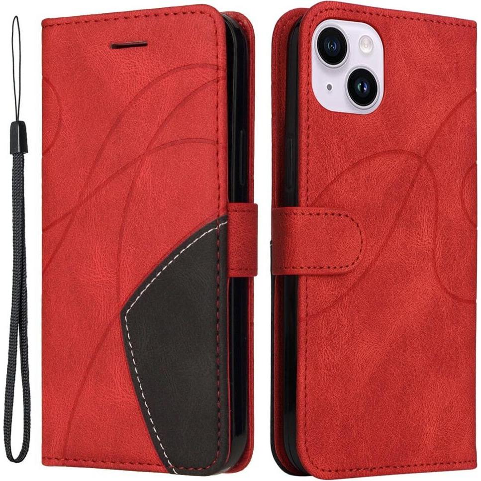 Cover-Discount iPhone 15 Plus - Dual-color Etui Hülle rot (Apple iPhone 15 Plus), Smartphone Hülle, Rot