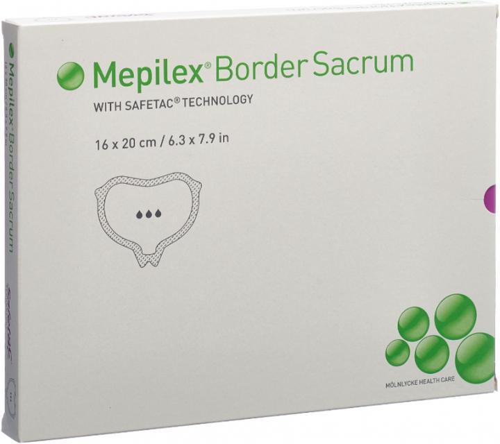 Actual product image Mepilex Border Sacrum Foam Bandage 16x20cm (5 pcs) (5 x)