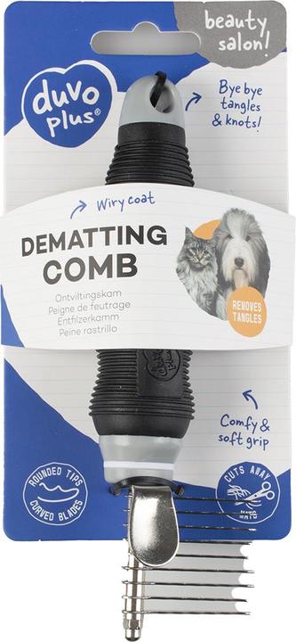 Actual product image Duvoplus anti-knot dog comb 9 short blades (Dog)