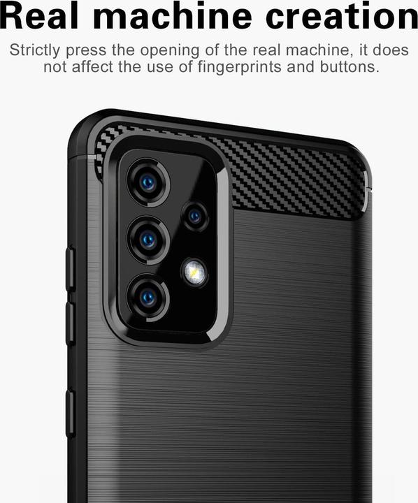 Actual product image Cadorabo TPU Ultra Slim carbon stainless steel Combi Cover (Samsung Galaxy A72 5G)