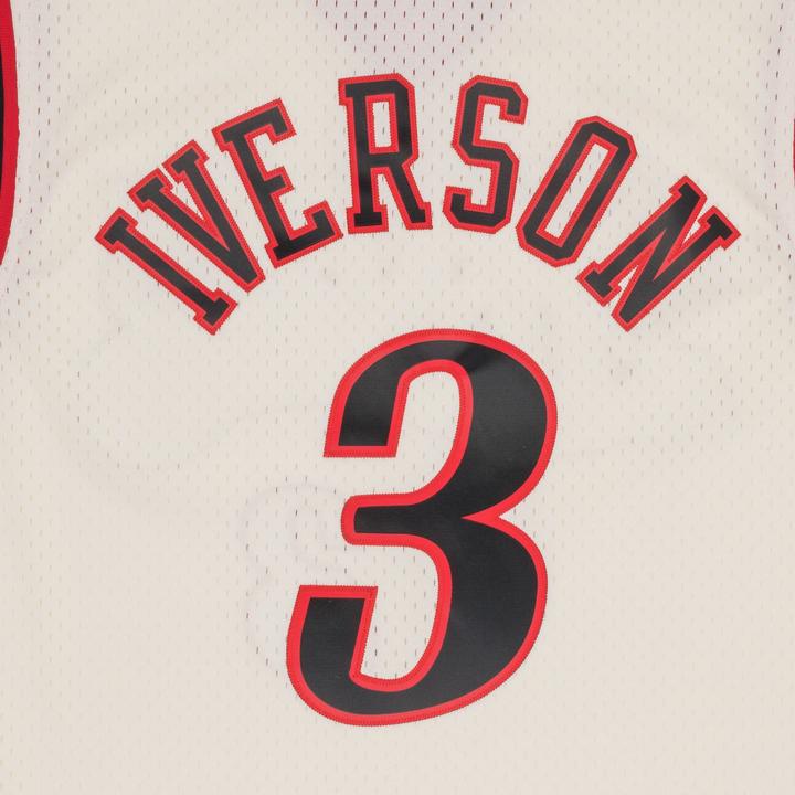 Image du produit Mitchell & Ness NBA Philadelphia 76ers Allen Iverson Off White Team Color Maillot Swingman Hommes (XXL)