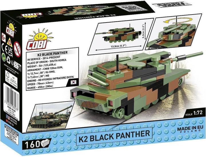 Actual product image Cobi 162 PCS HC WWII /3107/ K2 BLACK PANTHER