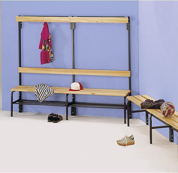 Actual product image kaiserkraft Wardrobe bench with hook rails (40 cm, 165 cm)
