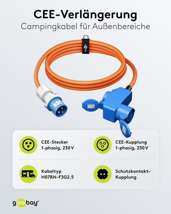 Image du produit Goobay CEE-Adapterleitung (1.50 m)