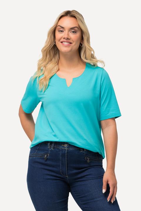 Produktbild Ulla Popken T-Shirt, A-Linie, Tunika-Ausschnitt, Halbarm (56)