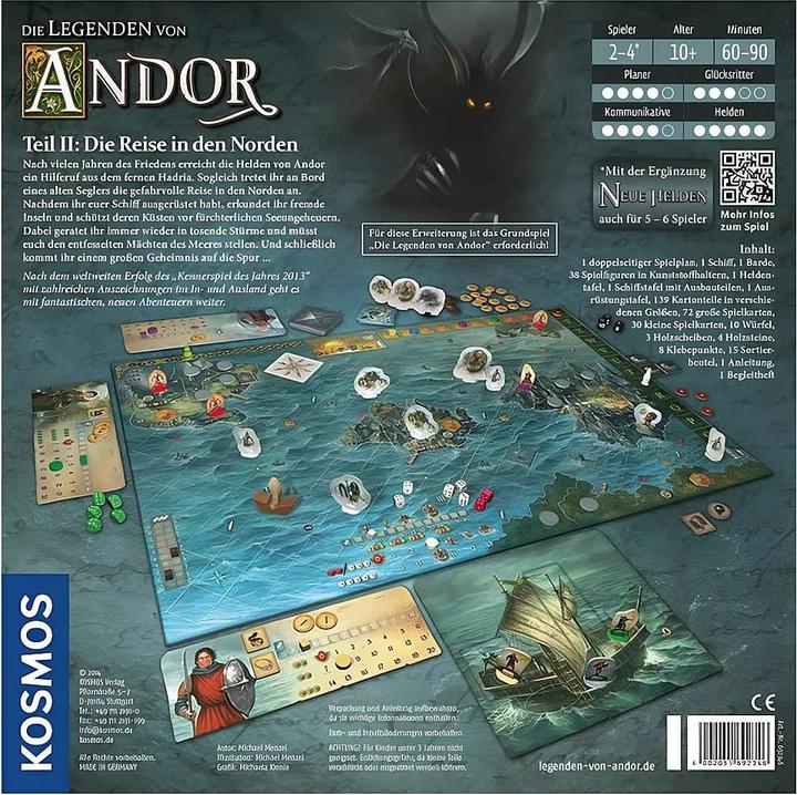 Produktbild Kosmos Die Legenden von Andor: Die Reise in den Norden - Erweiterung (Deutsch, 2 - 4 Spieler)