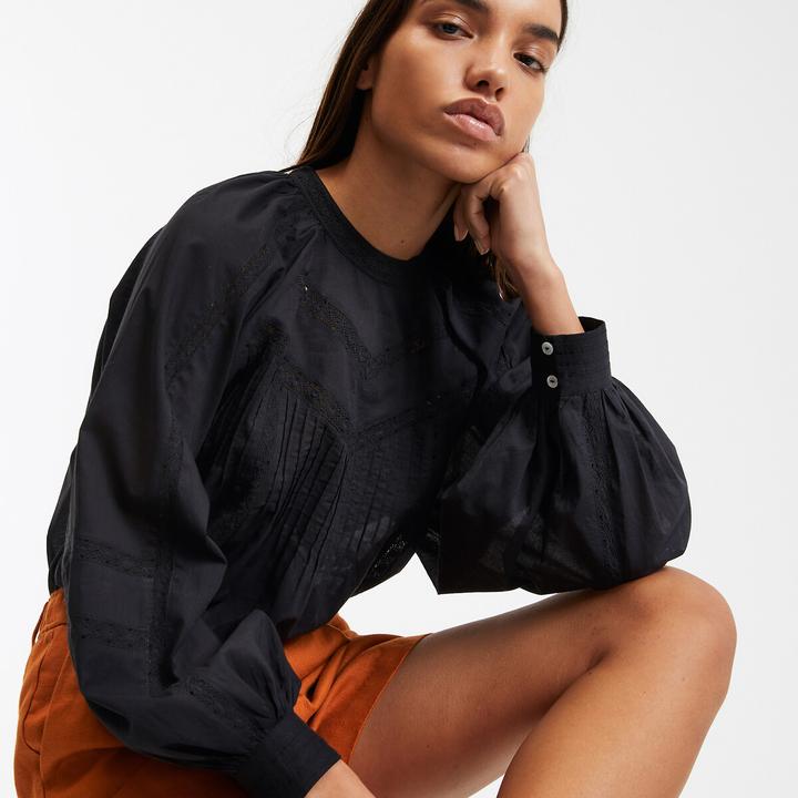 Immagine prodotto La Redoute Collections Bluse mit Rundhalsausschnitt (XL)