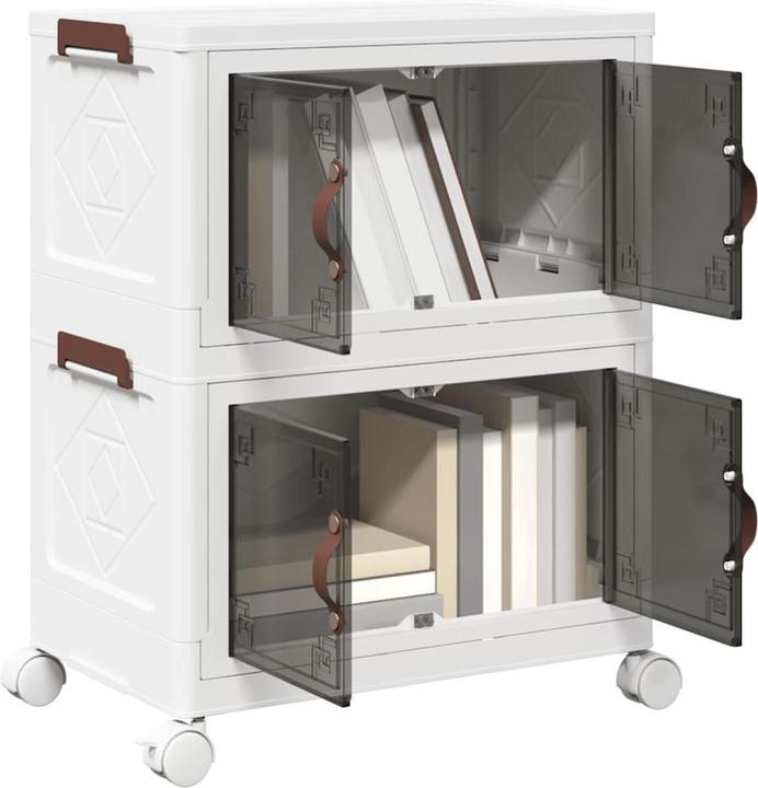 Actual product image vidaXL Storage box with wheels Stackable 2-tier 28 L (28 l)