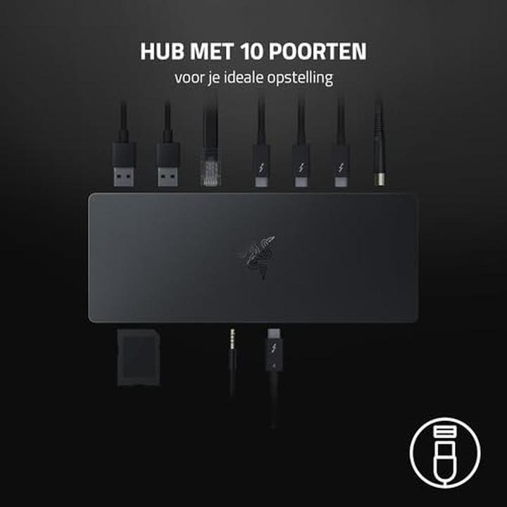 Actual product image Razer Thunderbolt 4 Dock (Thunderbolt, 9 Ports)