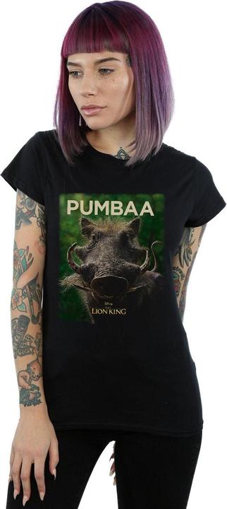 Actual product image Disney Womens/Ladies The Lion King Movie Pumbaa Poster Cotton T-Shirt (XL)