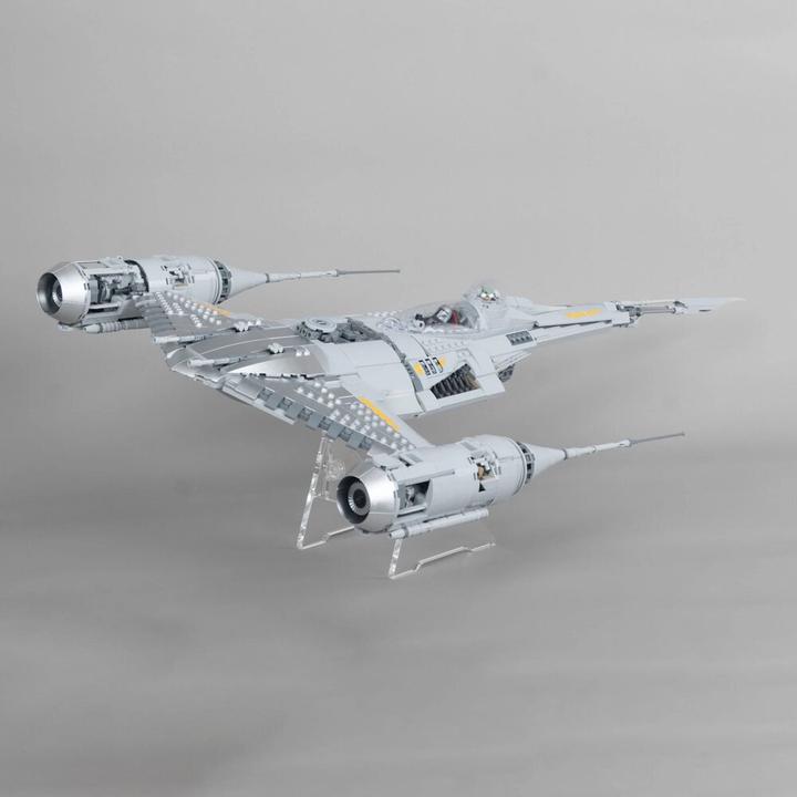 Produktbild iDisplayit Acryl-Ständer 2 in 1 für LEGO® 75442 Star Wars - N-1 Starfighter des Mandalorianers (verstellbar)