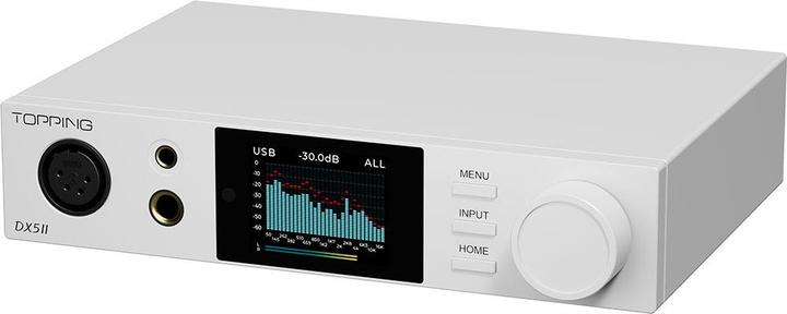 Image du produit Topping Wzmacniacz słuchawkowy DX5 II Kolor: Srebrny (commutateur de gain, Écran, USB-DAC, Bluetooth)