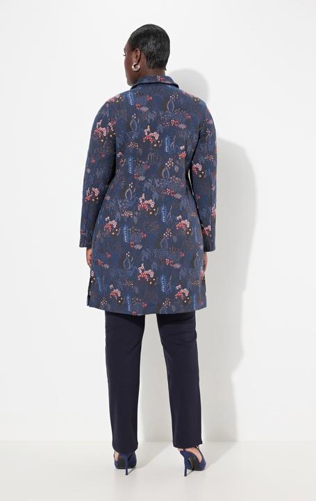 Immagine prodotto Ulla Popken Giacca in jacquard con design floreale, collo da camicia e maniche lunghe (48)