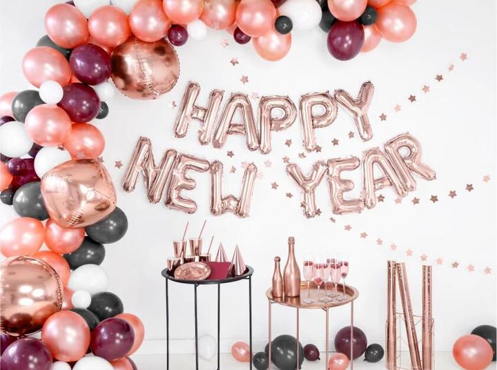 Actual product image Partydeco Plate Rose gold metallic (6x)
