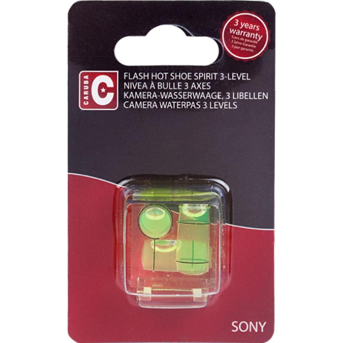 Caruba Spirit level 3 way Sony/Minolta hotshoe (per hotshoe/dice), Accessori per flash