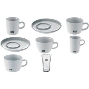 Melitta, Tasse, Espresso-Tasse "M-Cups", weiss, 80 ml aus Porzellan, Höhe: 62 mm, mit Henkel (80 ml, 6 x)