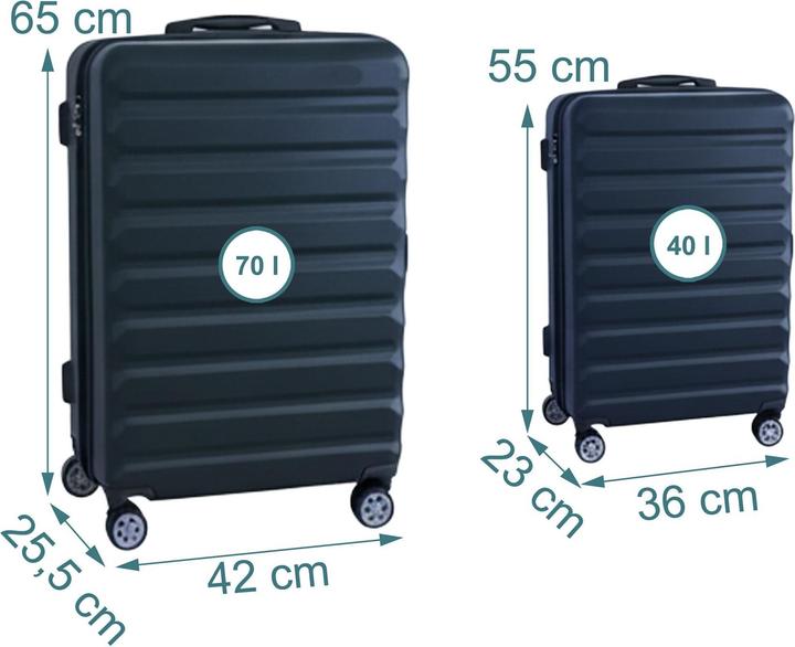 Produktbild Relaxdays 2-tlg. Kofferset (40 l)