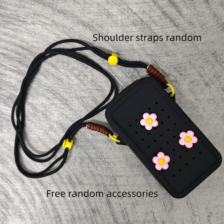 Produktbild Only-Bags.Store Chic Silikon Keks-förmigen Crossbody Handytasche mit abnehmbarem Gurt - leicht, Zip-Verschluss