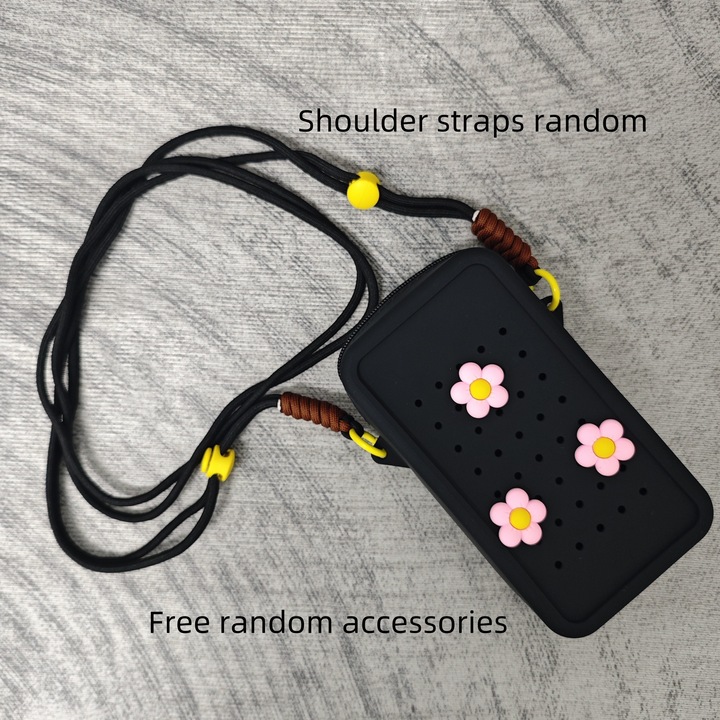 Only-Bags.Store Chic Silikon Keks-förmigen Crossbody Handytasche mit abnehmbarem Gurt - leicht, Zip-Verschluss