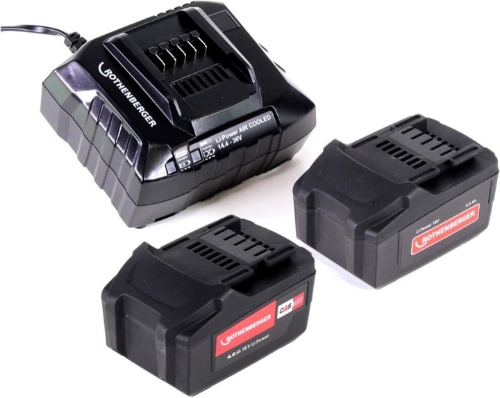 Image du produit Rothenberger ROMAX 4000 18 V Li-Ion Basic Set Sertisseuse sans fil + Coffret de transport + 2x Batte
