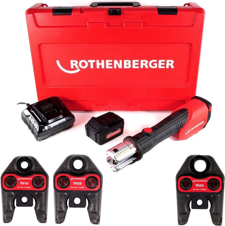 Produktbild Rothenberger ROMAX 4000 Basic Set Akku Pressmaschine 18V 34kN + 1x Akku 4,0Ah + Ladegerät + 3x Press