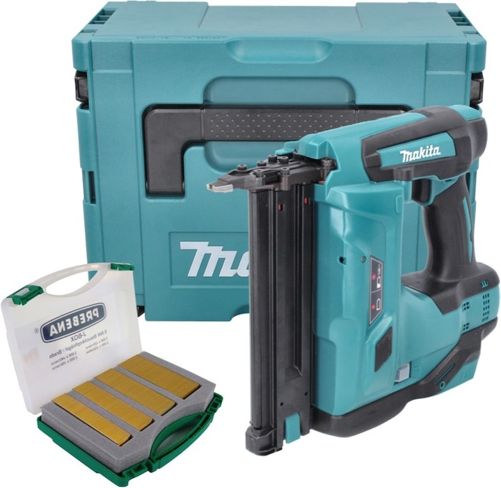 Actual product image Makita DBN 500 ZJ Cordless Brad Nailer 15-50 mm 90° 18 V + MakPac + Finishing Nails/Brads J-Box, 800