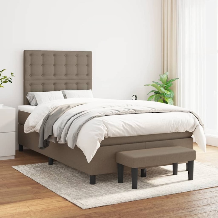 Produktbild VidaXL Bo x springbett mit Matratze 120 x 190 cm Stoff (120 x 190 cm)