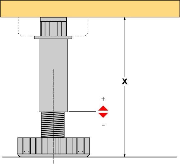 Actual product image Franko Adjustable plinth feet