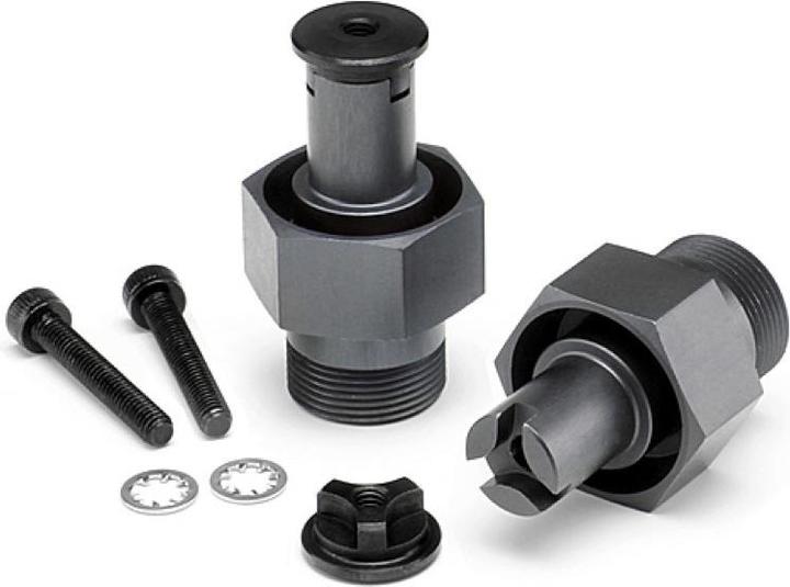 Actual product image HPI Baja Sc 24mm HD Front Hex Hub (Gunmetal)