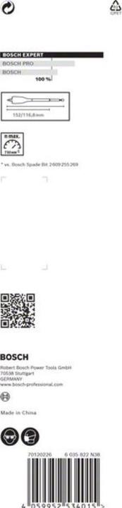 Produktbild Bosch Professional Zubehör EXPERT Self Cut Speed Flachfräsbohrer, 35 x 152 mm (35 mm)