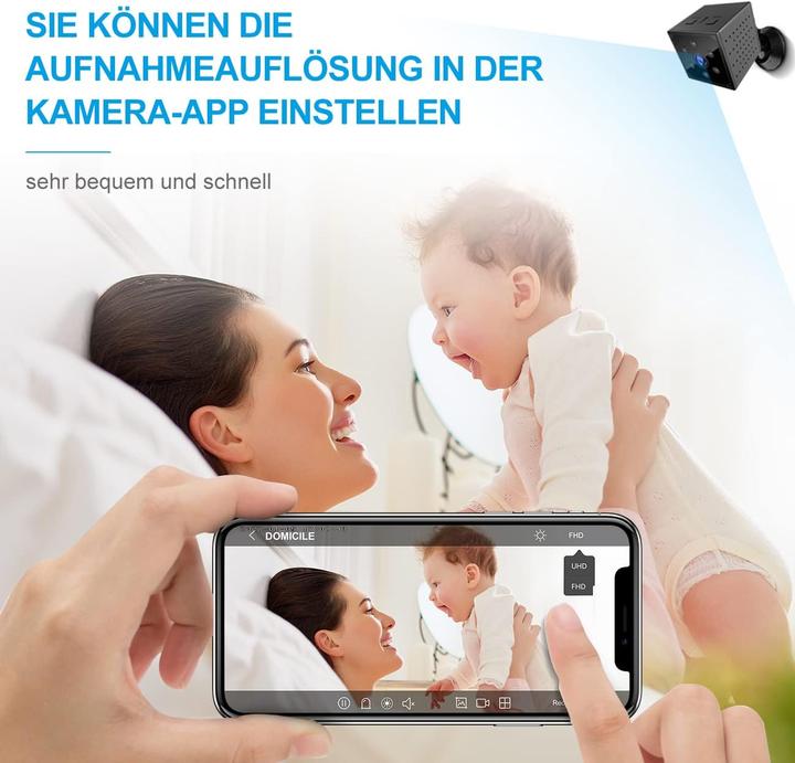 Actual product image Aobocam Mini-Überwachungskamera Q15 (1920 x 1080 Pixels, 3840 x 2160 pixels)