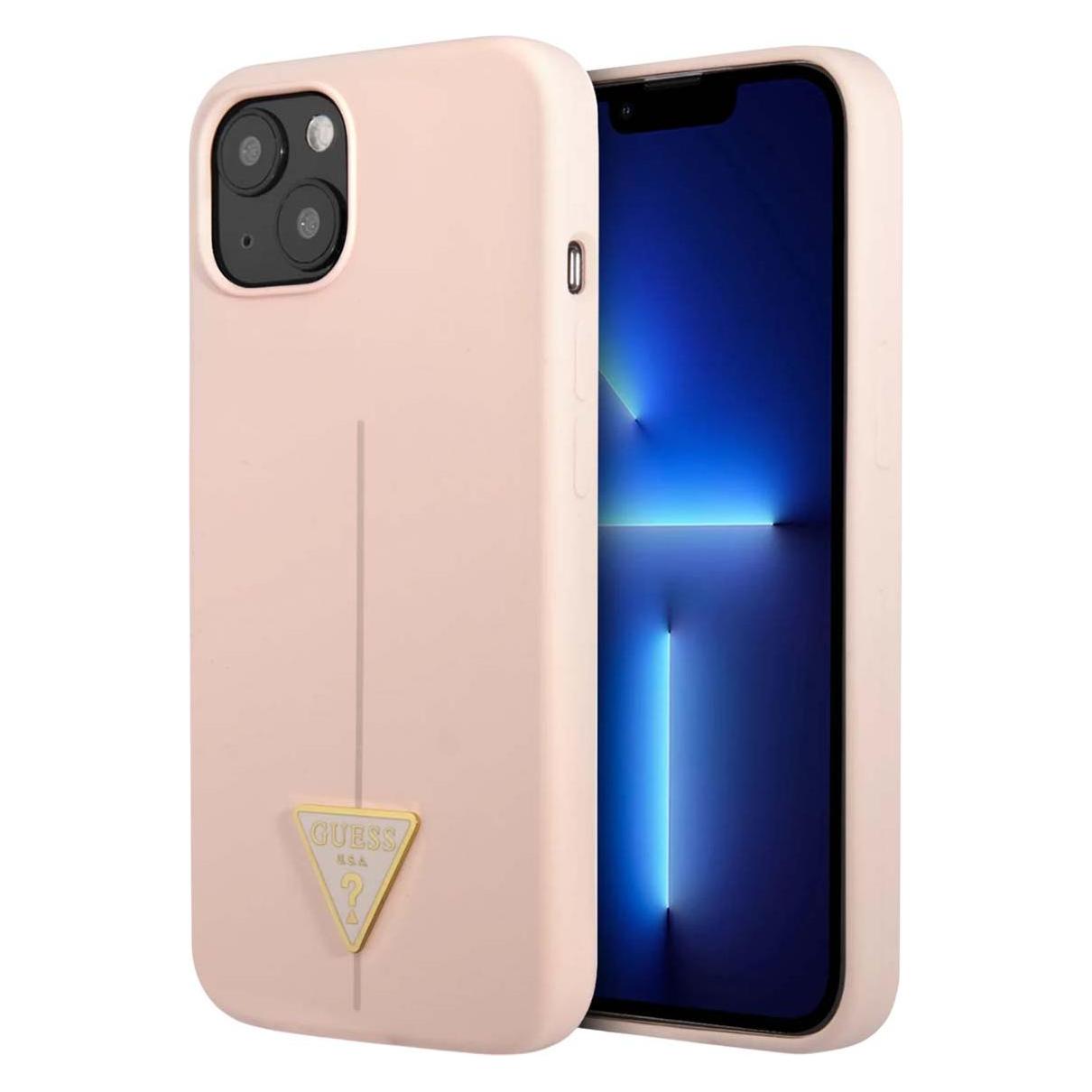 Guess GUHCP13SSLTGP IPhone 13 Mini 5.4 Inch Pink (Apple IPhone 13 Mini), Smartphone Hülle, Rosa