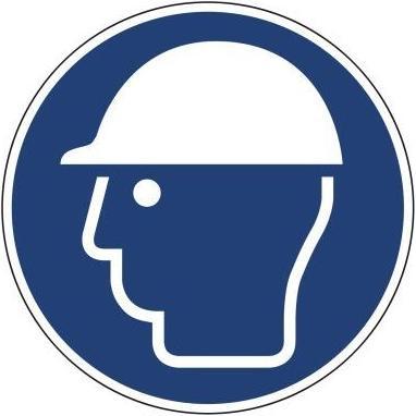 Neutralware, Hausnummer + Türschild, Hinweisschild M014 Kopfschutz benutzen Hart-PVC