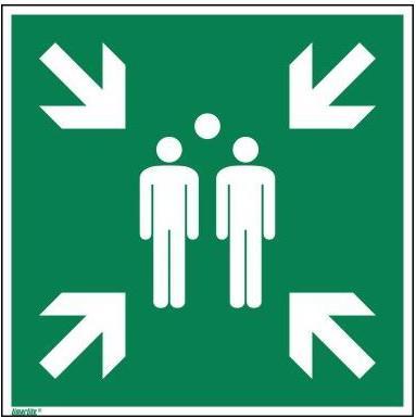 Produktbild Neutralware Hinweisschild 40x40 cm (BxH) E007 Sammelstelle Hart-PVC