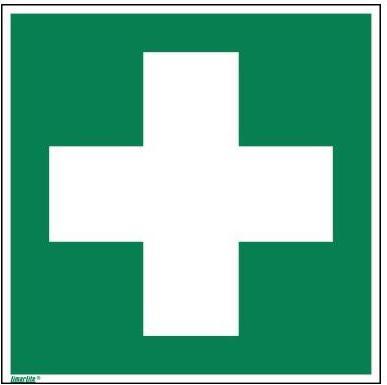Neutralware Hinweisschild 20 x 20 cm (B x H) E003 Erste Hilfe Fahnenschild Hart-PVC