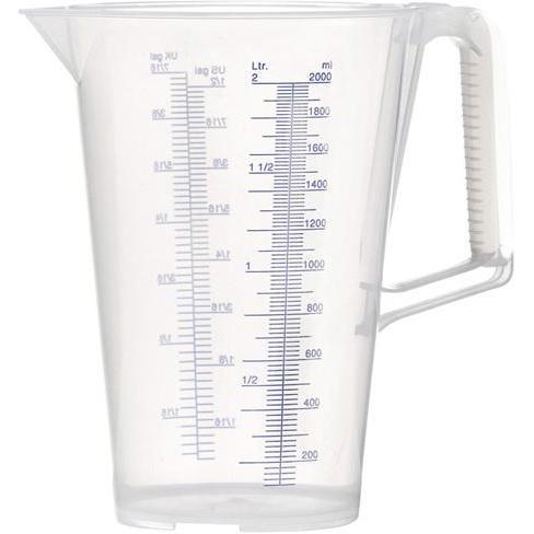 Pressol Messbecher 2 l blau bedruckte Skala Polypropylen, Messbecher, Blau