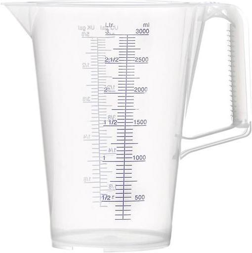 Image du produit Pressol Gobelet gradué 3 l bleu graduation imprimée polypropylène (3000 ml)