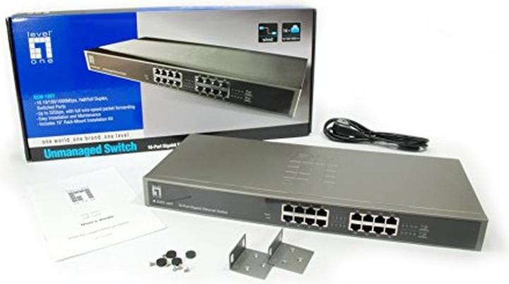 Produktbild LevelOne GSW-1657: 16Port Switch, 1Gbps (16 Ports)