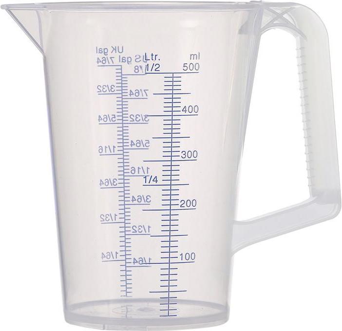 Produktbild Pressol Messbecher 0,5 l blau bedruckte Skala Polypropylen (500 ml)