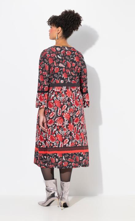Produktbild Miamoda Jerseykleid, Musterstreifen, 3/4-Ärmel mit Volant (50)
