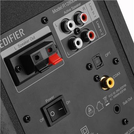 Productafbeelding Edifier Gevoede Bluetooth boekenplankluidsprekers R1280DBS Zwart, Bluetooth, Draadloze verbinding (1 paar, 42 W)