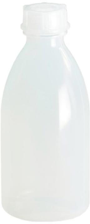 Hünersdorff Narrow neck bottle Total height 177 mm Total Ø 75 mm Polyethylene (LDPE) natural colour Filling (7.50 cm, 0.50 l)
