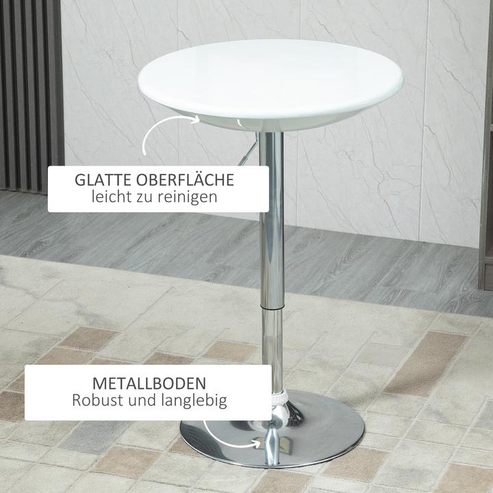 Actual product image Homcom Metal bar table stand and plate base, Movable 360-degree table top (Ø 61 x 97 cm)
