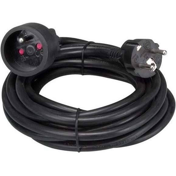 Velleman, Verlängerungskabel, VERLÄNGERUNGSKABEL - 5 m - SCHWARZ - 3G1.5 - STECKER-TYP E (FRANZÖSISCHES SYSTEM) (5 m, CE...