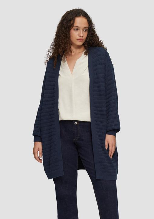 Produktbild S.Oliver Strickjacke Offener Long-Cardigan mit Strukturmuster (44)