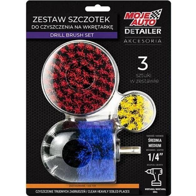Moje Auto, Accessori per pulizia auto, Spazzola Per Auto 3 Pezzi