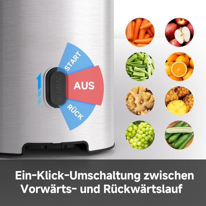 Produktbild Amzchef Slow Juicer mit grosser Einfüllöffnung